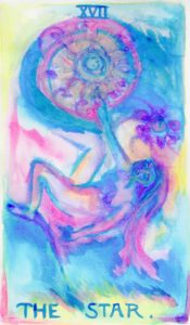 The Star, Tarot in watercolor by Gwendolyn Womack, author of The Fortune Teller